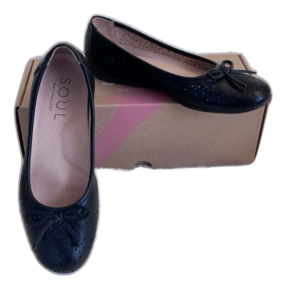 Naturalizer Natural Soul Magical Black Ballet Flats Size 6